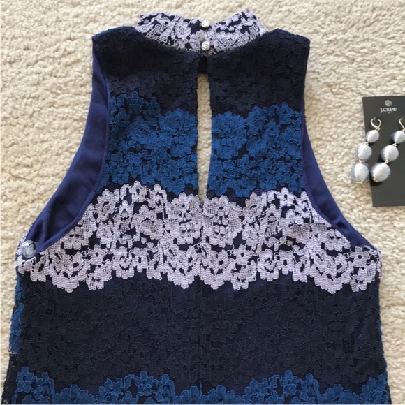 Lace, Choker Neckline A Line Dress - Picture 7 of 7